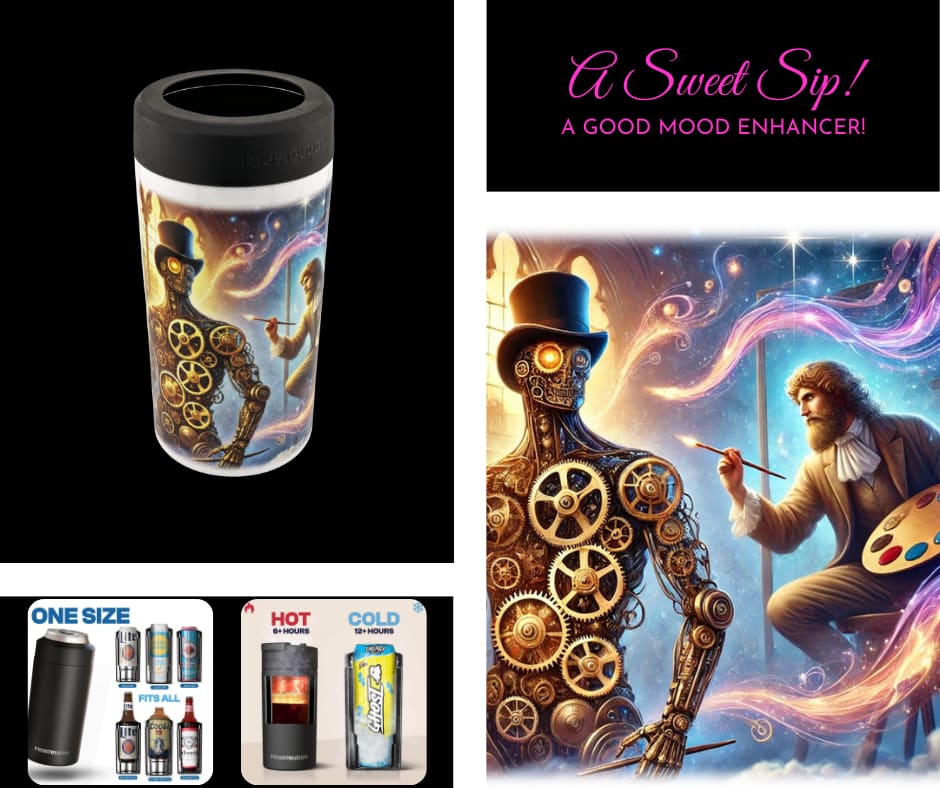 "The Imaginary Realm - Clockwork Painter" - ASScoozie Design on FrostBuddy Universal Buddy | A Sweet Sip