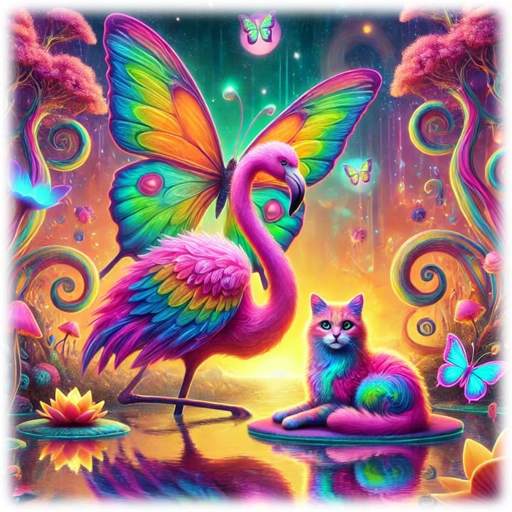 "The Imaginary Realm - Flamingo Fantasy" - ASScoozie Design on FrostBuddy Universal Buddy | A Sweet Sip