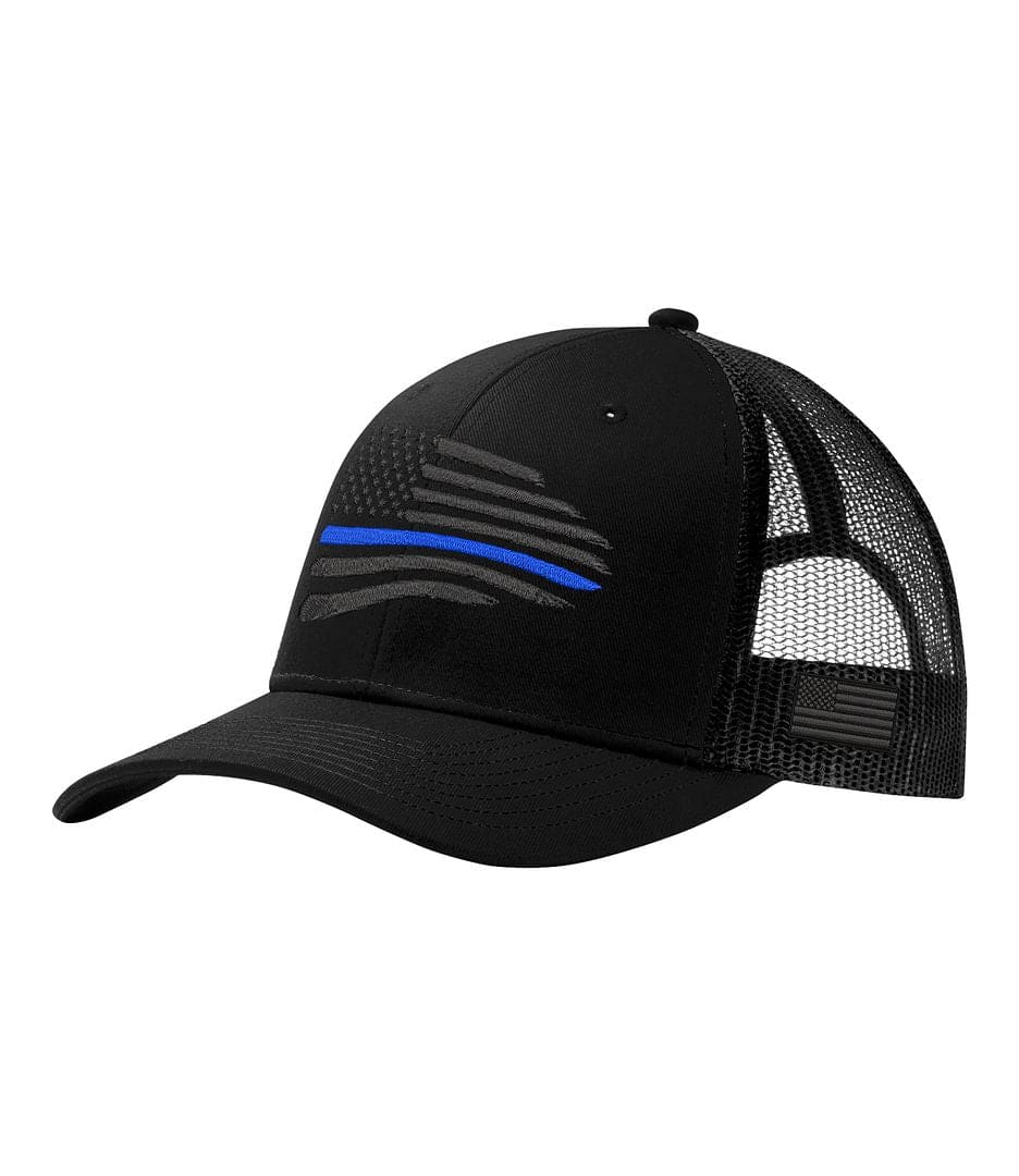 Thin Blue Line Stealth Flag Trucker Hat