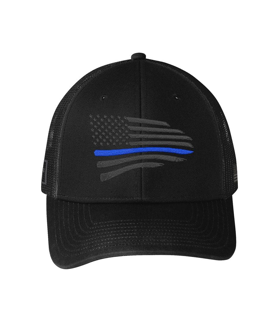 Thin Blue Line Stealth Flag Trucker Hat