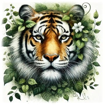 "Tiger - Jungle Bloom" - ASScoozie Design on FrostBuddy Universal Buddy | A Sweet Sip
