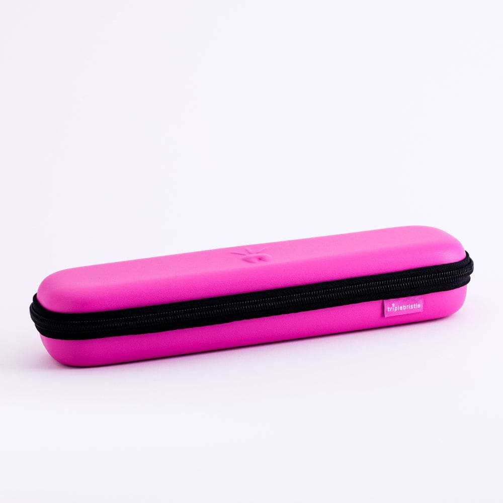 Triple Bristle Toothbrush Travel Case - PINK