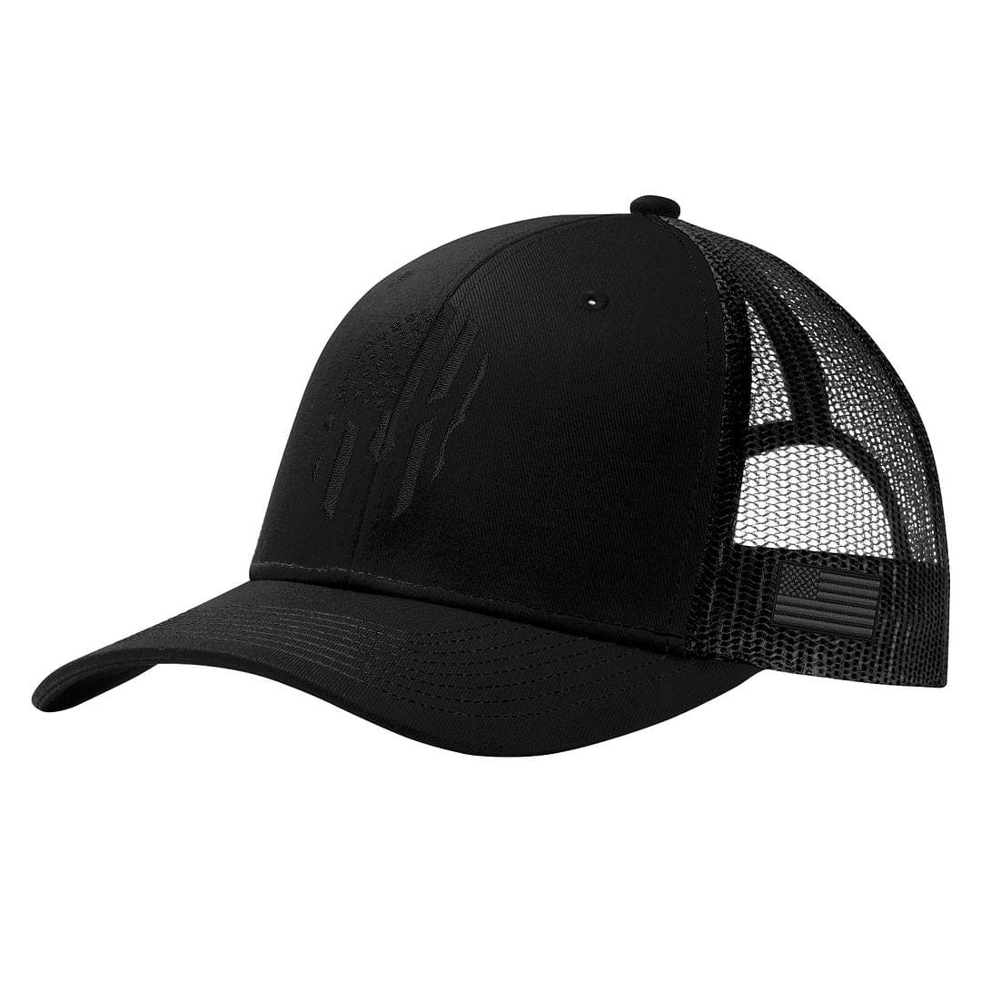 USA Spartan Blackout Trucker Hat