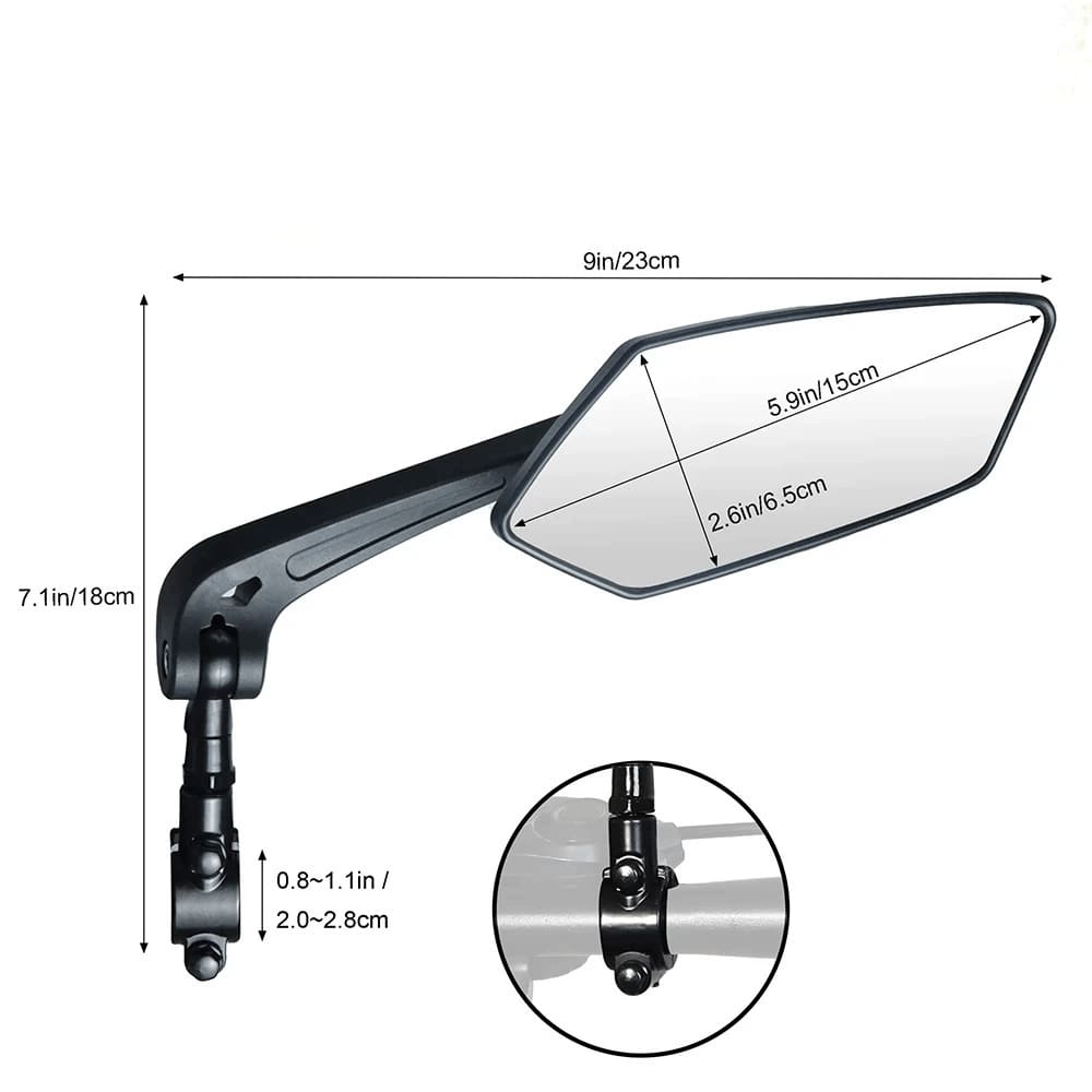 Vanpowers 360° Adjustable Diamond-shaped Rearview Mirror