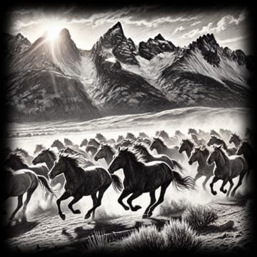 "Wild Horses - Dawn Stampede" - ASScoozie Design on FrostBuddy Universal Buddy | A Sweet Sip