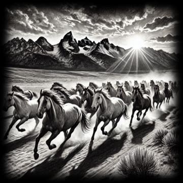 "Wild Horses - Mountain Charge" - ASScoozie Design on FrostBuddy Universal Buddy | A Sweet Sip