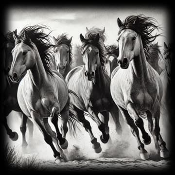 "Wild Horses - Thundering Herd" - ASScoozie Design on FrostBuddy Universal Buddy | A Sweet Sip