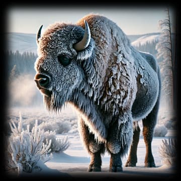 "Winter Bison - Frost and Snow" - ASScoozie Design on FrostBuddy Universal Buddy | A Sweet Sip