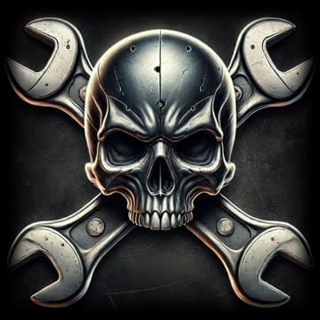 "Wrenchin' - Chrome Skull" - ASScoozie Design on FrostBuddy Universal Buddy | A Sweet Sip