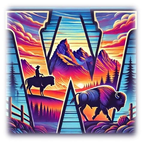 "Wyoming - Rider's Sunset" - ASScoozie Design on FrostBuddy Universal Buddy | A Sweet Sip