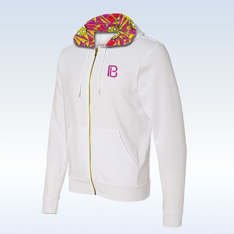 PB Hoodie Angle Shot White